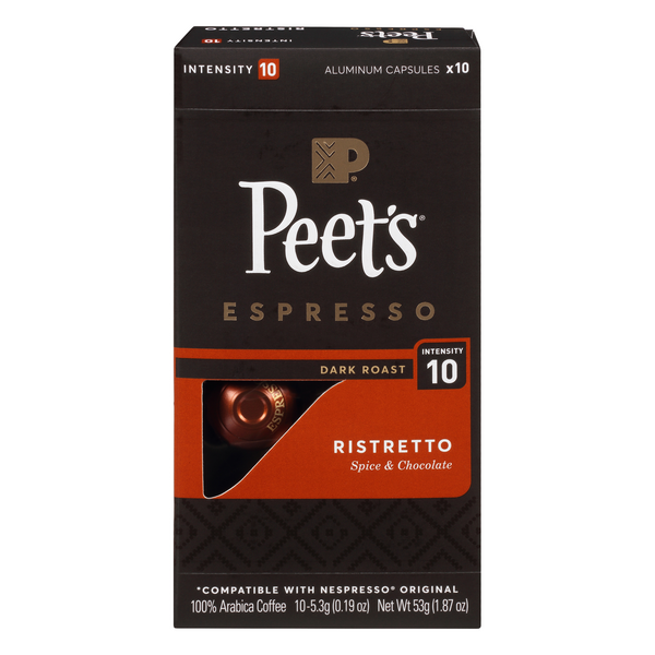 Save on Peet's Coffee Espresso Ristretto Dark Roast Coffee Capsules
