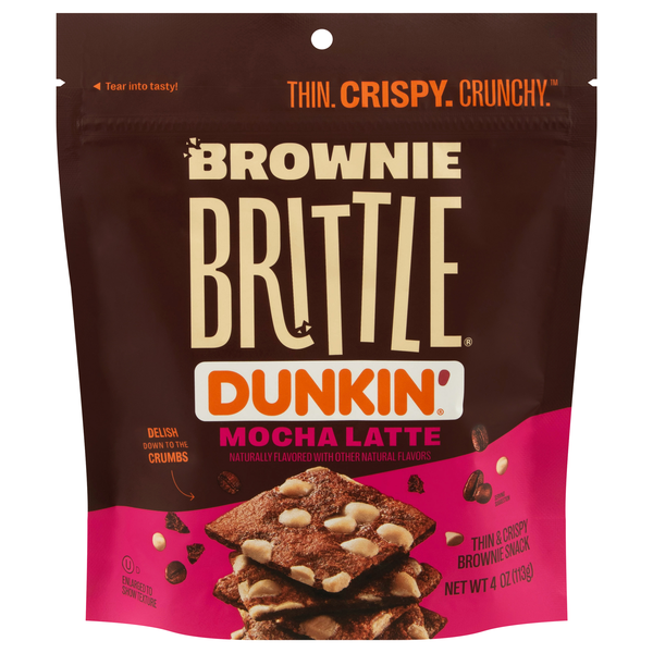 Brownie Brittle Dunkin' Mocha Latte Thin & Crispy Brownie Snack