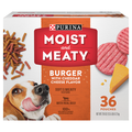 Purina Moist & Meaty Burger w/Cheddar Cheese Adult Soft Dog Food - 36 ct