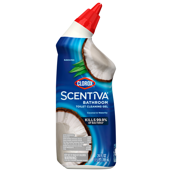Clorox Scentiva Bathroom Toilet Bowl Cleaner Gel Pacific Breeze & Coconut