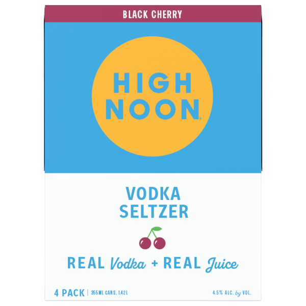 High Noon Sun Sips Vodka & Soda Black Cherry - 4 pk