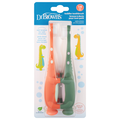 Dr. Brown's Toddler Suction Cup Toothbrushes Dinos Ages 1-4 Years