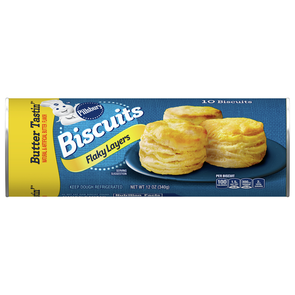 Pillsbury Flaky Layers Butter Tastin' Biscuits - 10 ct