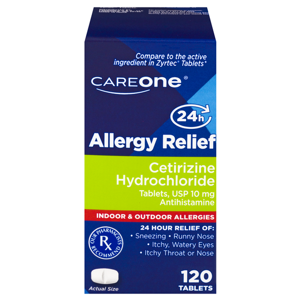 CareOne Cetirizine 10 mg Allergy Relief Tablets