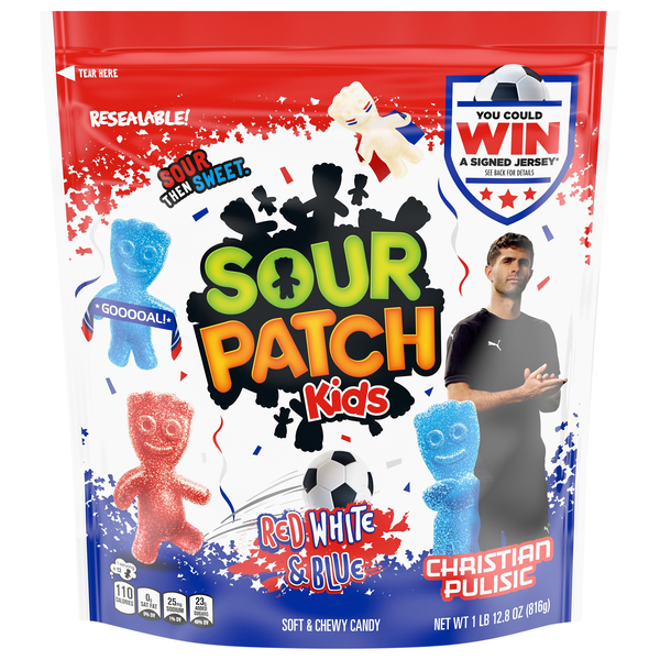 Sour Patch Kids Red White & Blue Sour Then Sweet Soft & Chewy Candy