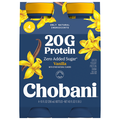 Chobani 20g Protein No Added Sugar Vanilla Greek Yogurt Drink - 4 pk