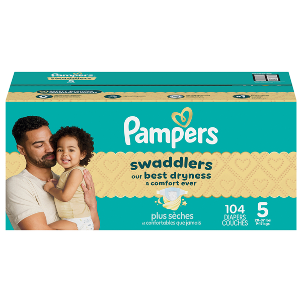 Pampers Swaddlers Size 5 Baby Diapers 27+ lb