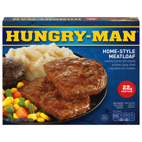 Hungry-Man Home-Style Meatloaf Protein Frozen Meal