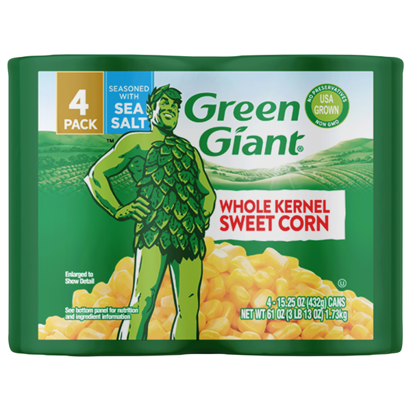 Green Giant Whole Kernel Sweet Corn Seasoned with Salt - 4 ct