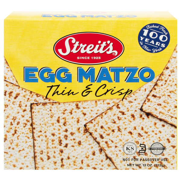 Streit's Thin & Crisp Egg Matzo