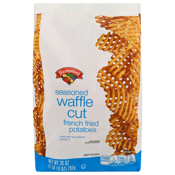 Hannaford Seasoned Waffle Cut French Fried Potatoes Frozen