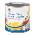 Our Brand Sliced Yellow Cling Peaches in Extra Light Syrup