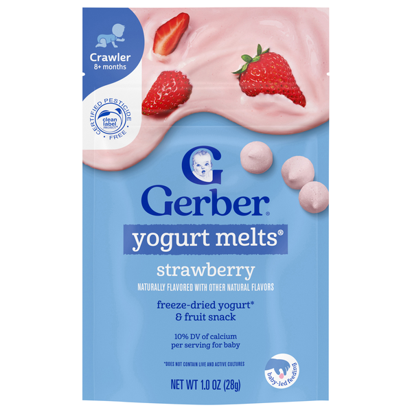 Gerber Snacks Baby Strawberry Yogurt Melts 8+ Months