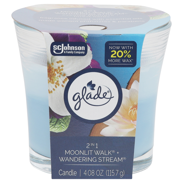 Glade 2-in-1 Moonlit Walk + Wandering Stream Candle