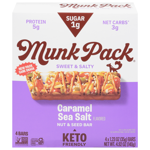 Save on Munk Pack Keto Nut & Seed Bars Caramel Sea Salt 4 ct Order
