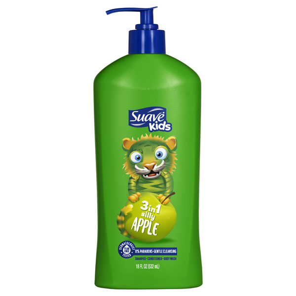 Suave Kids Silly Apple 3-in-1 Shampoo Conditioner & Body Wash