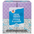 Giant Strong & Gentle Unscented 2-Ply Facial Tissue 70 ct ea - 4 pk