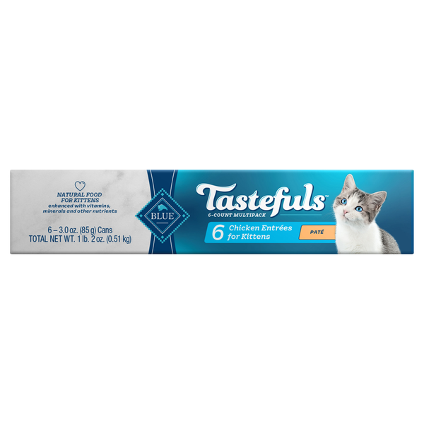 BLUE Tastefuls Chicken Pate Entree Wet Kitten Food - 6 ct