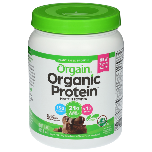 Orgain Organic Chocolate Fudge 21g Plant-Based Protein Powder