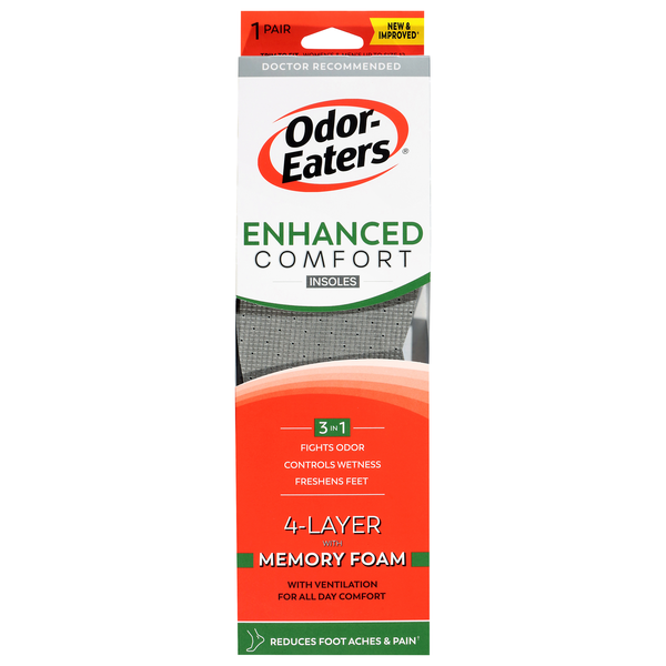 Odor-Eaters 3-in-1 Memory Foam Enhanced Comfort Insoles
