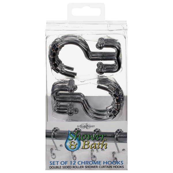 Royal Crest Double Sided Roller Ball Shower Curtain Hooks