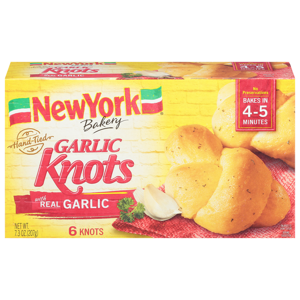 New York Bakery Garlic Knots - 6 ct Frozen