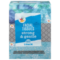 Our Brand Soft & Gentle Unscented 2-Ply Facial Tissue 200 ct ea - 3 pk