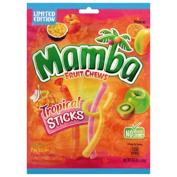 Mamba Tropical Sticks Fruit Chews Candy