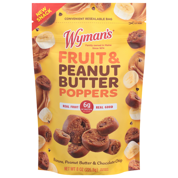 Wyman's Banana Peanut Butter Chocolate Chip Fruit & Peanut Butter Poppers