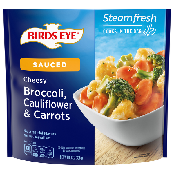 Save on Birds Eye Steamfresh Sauced Cheesy Broccoli Cauliflower