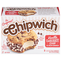 Chipwich Vanilla Chocolate Chip Ice Cream Cookie Sandwiches - 3 ct