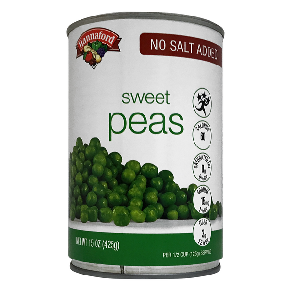 Hannaford No Salt Added Sweet Peas