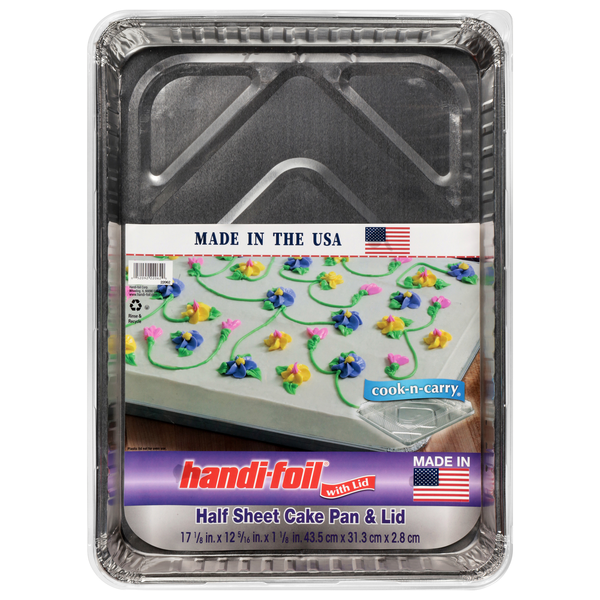Handi-Foil ECO-Foil Cook-n-Carry Half Sheet Cake Pan & Lid
