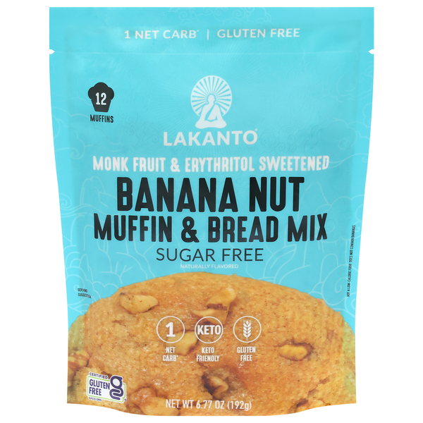 Lakanto Gluten & Sugar Free Keto Banana Nut Muffin & Bread Mix