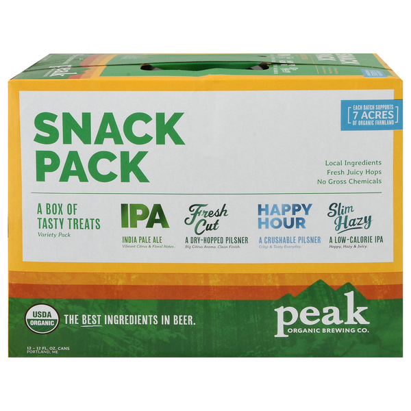 Peak Brewing Organic Snack Pack Variety Beer - 12 pk