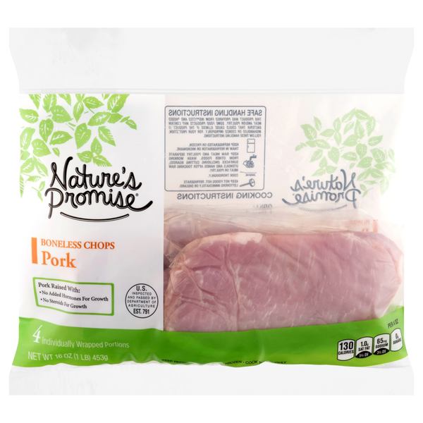 Nature's Promise Boneless Pork Chops - 4 ct Fresh