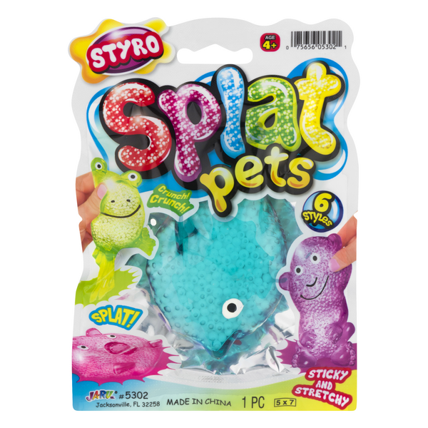 Splat Pets Styro Sticky & Stretchy Toy Blue