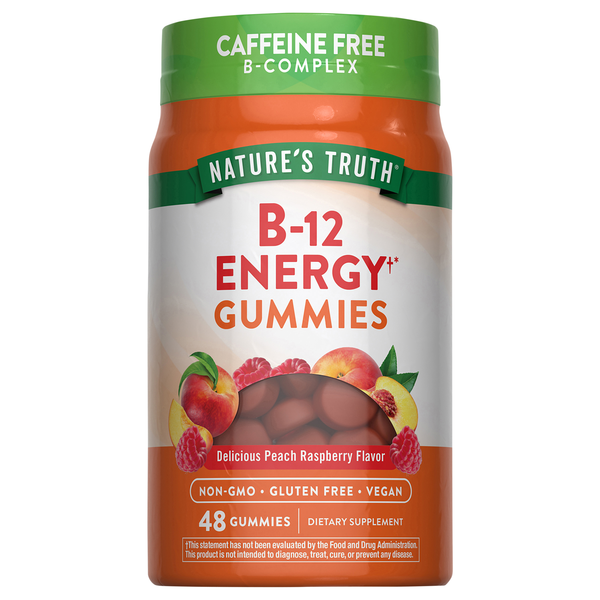 Nature's Truth Vegan Grape Peach Flavor B-Energized Gummies