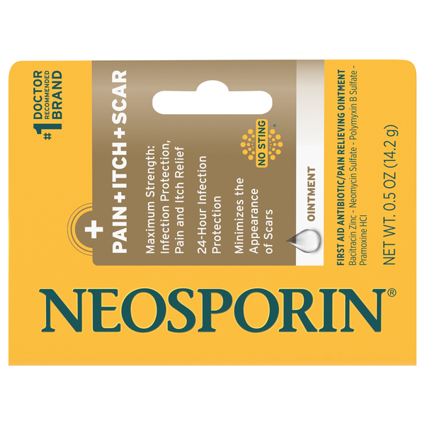 Neosporin Pain + Itch + Scar Pain Relieving Ointment Maximum Strength