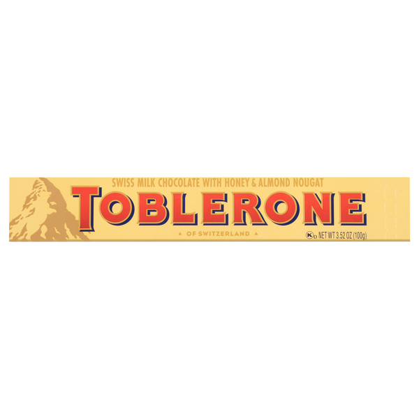 Toblerone Swiss Milk Chocolate Bar with Honey & Almond Nougat