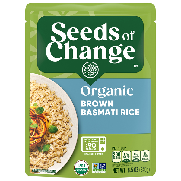 Seeds of Change Organic 90 Second Microwave Brown Basmati Rice