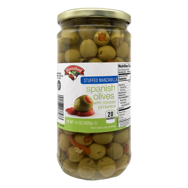Hannaford Stuffed Spanish Manzanilla Olives with Minced Pimientos