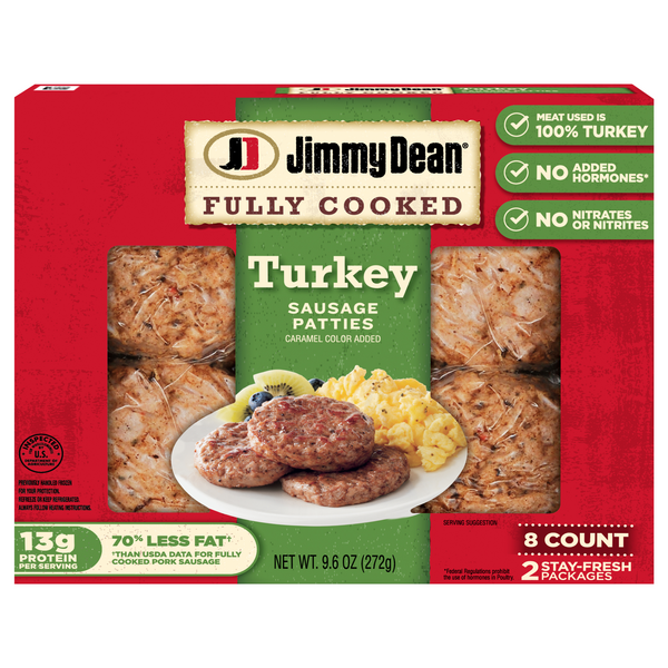 Fully Cooked Turkey Sausage Patties 