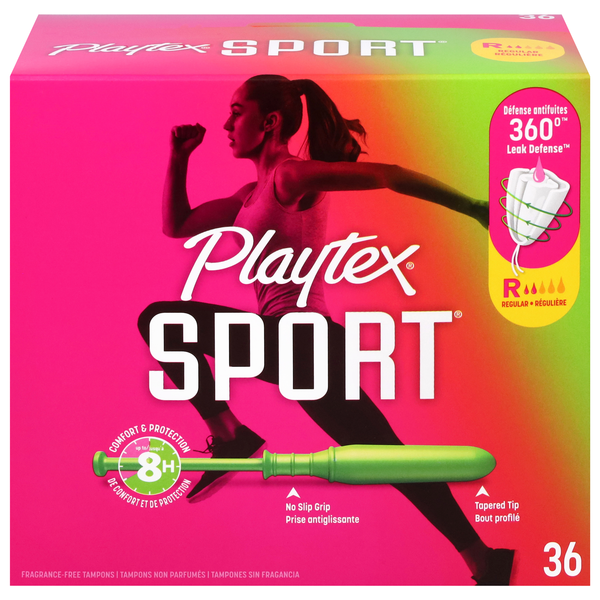 Playtex Sport Unscented Regular Tampons