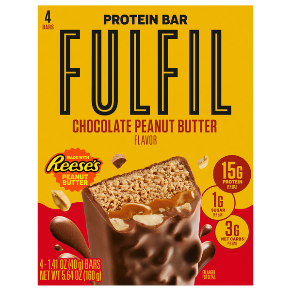 Fulfil Reese's Chocolate Peanut Butter Flavor Protein Bar - 4 ct