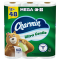 Charmin Ultra Gentle Mega Roll 2-Ply Lotion Toilet Paper Unscented - 12 ct