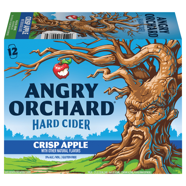 Angry Orchard Hard Cider Crisp Apple - 12 pk