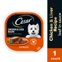 CESAR Classic Loaf in Sauce Chicken & Liver Recipe Adult Wet Dog Food