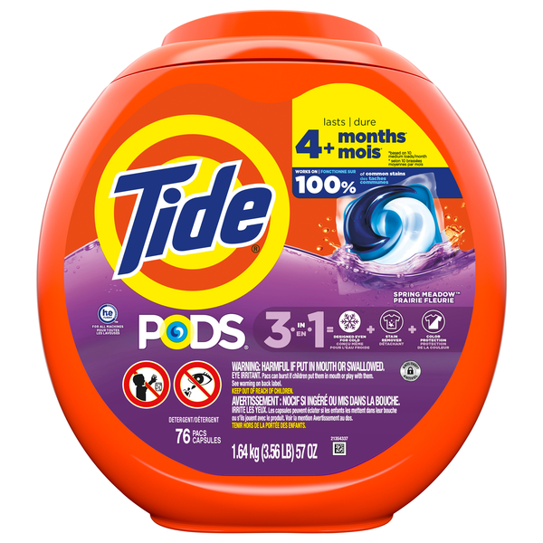 Tide PODS 3-in-1 Spring Meadow Laundry Detergent Pacs - 76 ct