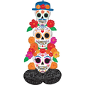 AirLoonz Halloween Day of the Dead Sugar Skulls Air-Filled Balloon